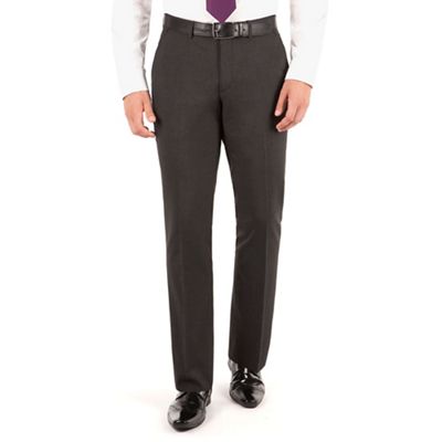 Thomas Nash Charcoal plain regular fit suit trouser